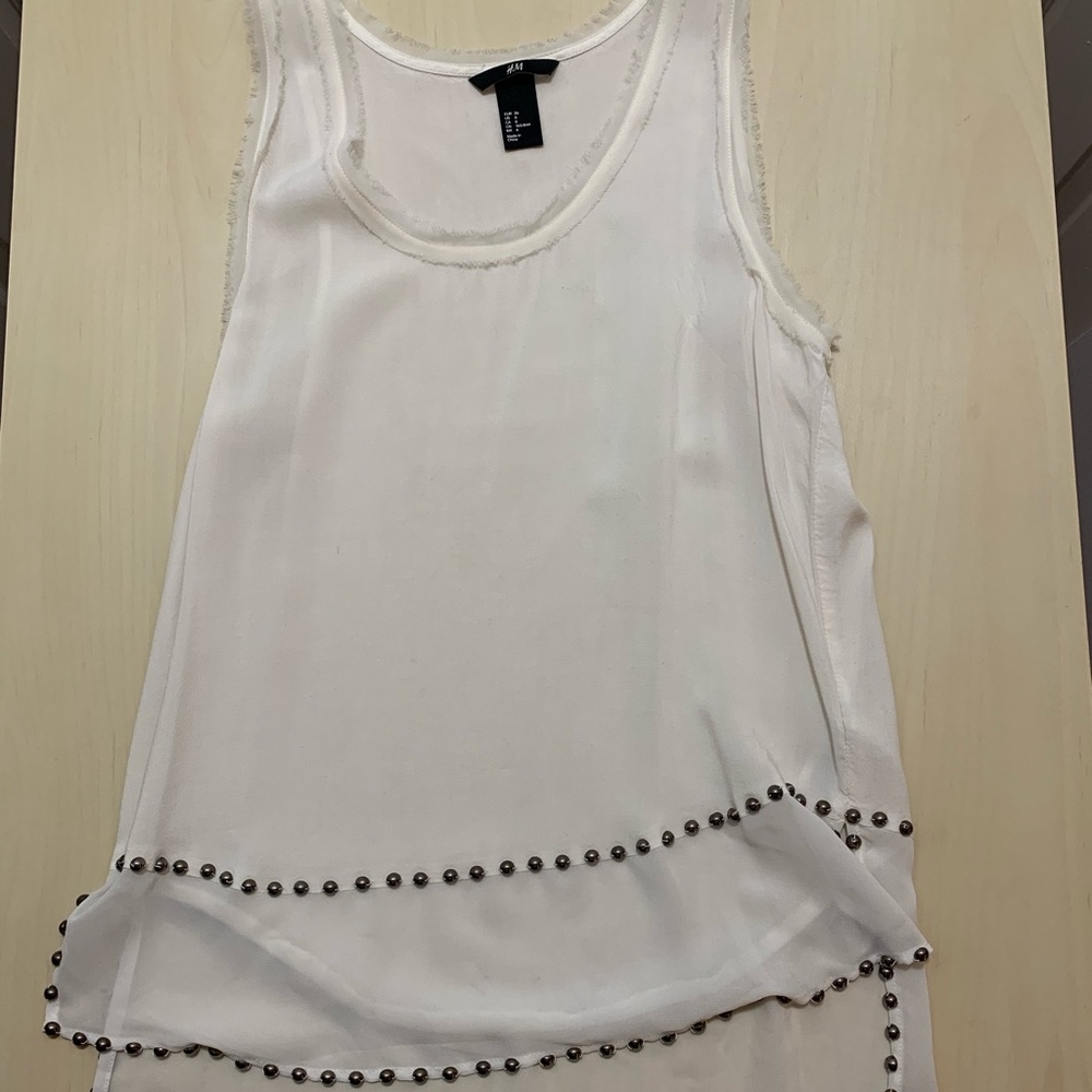 H&M Tank with Fringe and Studs